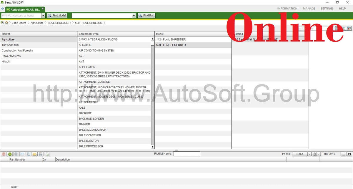 purchase John Deere Parts Advisor Parts Catalog online AutoSoft.group