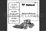 Bobcat Service Library 2021 technical documentation interface containing service manuals and schematics for construction machinery