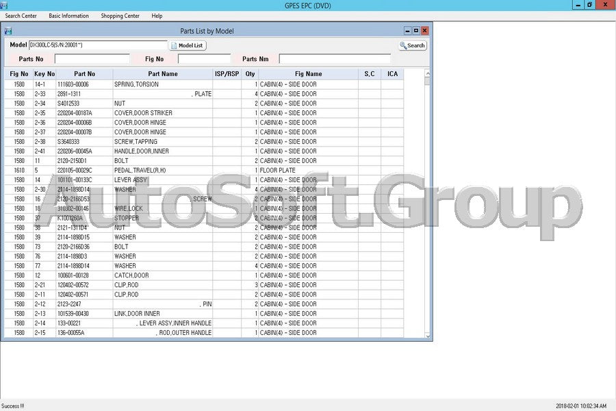 Doosan parts catalog 2018 online AutoSoft.group
