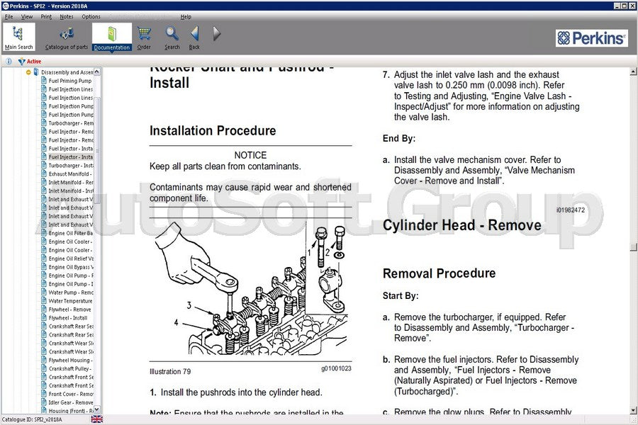 Perkins SPI2 2018A Parts Catalog and Service Manuals online AutoSoft